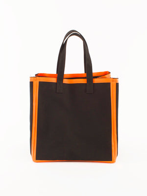 Lorinza canvas tote Black orange