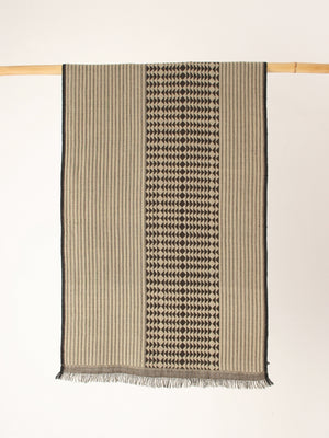 Wool scarf triangle , dark brown